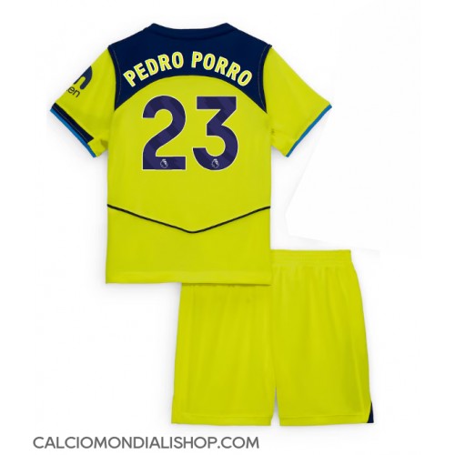 Maglie da calcio Tottenham Hotspur Pedro Porro #23 Terza Maglia Bambino 2025-26 Manica Corta (+ Pantaloni corti)